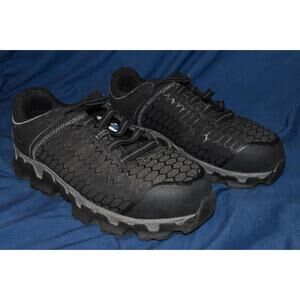 Timberland Men's 7W Wide Black Pro Powertrain Boots Shoes Safety Toe